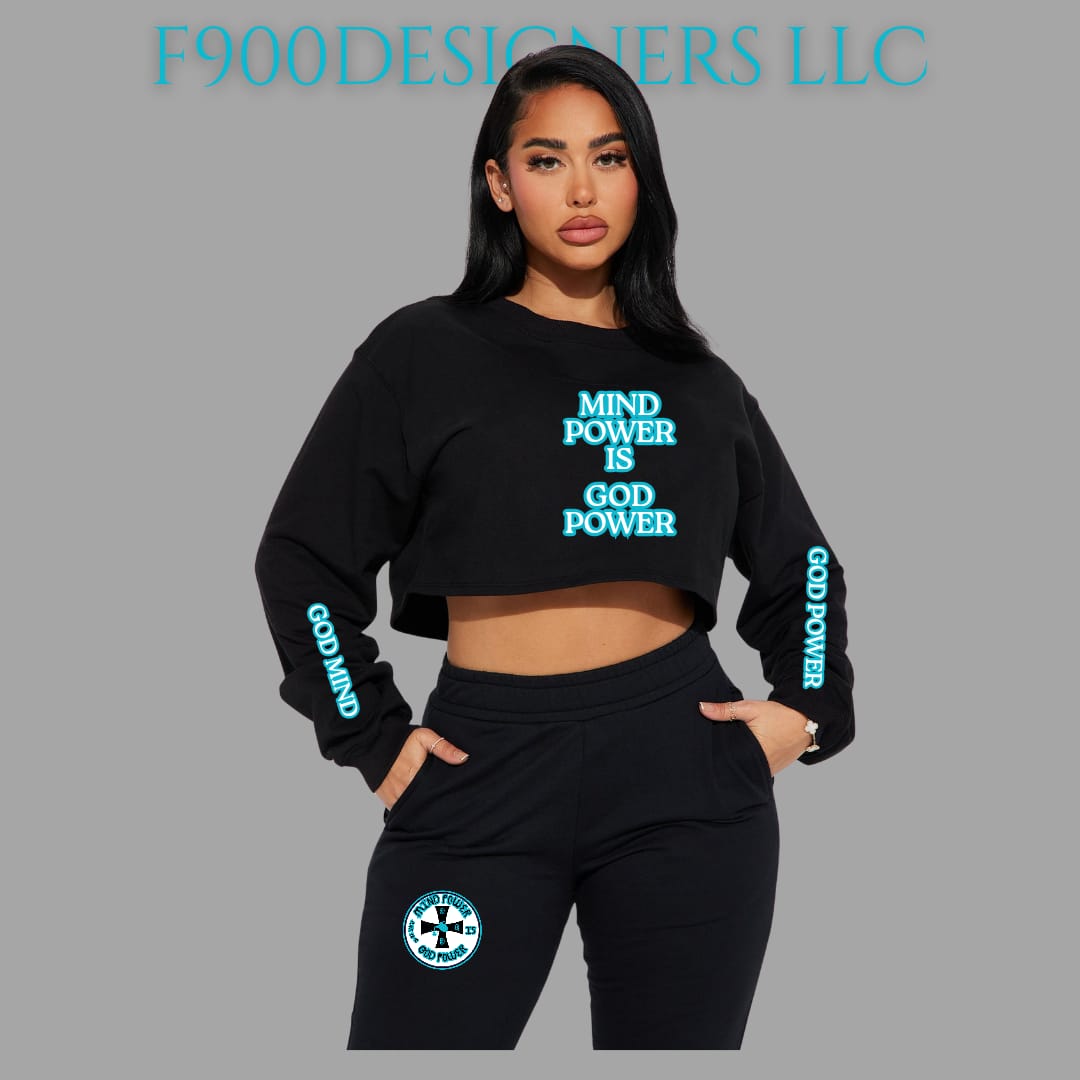 Mind Power Is GOD Power (Femi9 Crop Top) jogger set