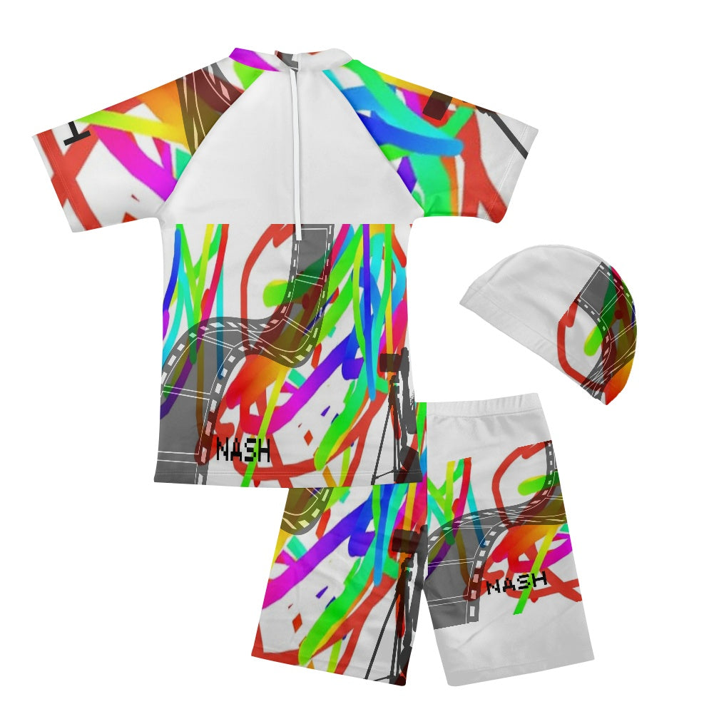 NASH Focused Boys three piece swimsuit